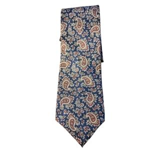 Chelsea Paisley Men's Tie in Blue and Red